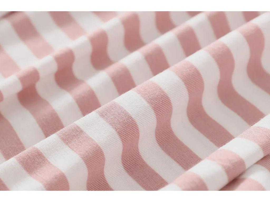 Женские полосатые повседневные летние пижамные брюки из модала с высокой талией и широкими штанинами