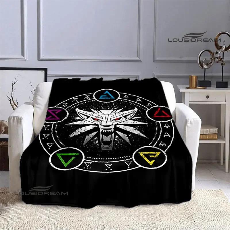 W-Witcher game Printing blanket Flange Warm blanket picnic blanket Home travel blanket bed linings Birthday Gift  picnic blanket