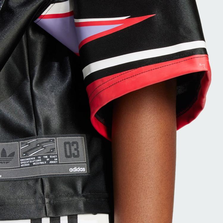 Adidas Оригинальная свободная футболка с V-образным вырезом и коротким рукавом, женская футболка, черный цвет JX9217