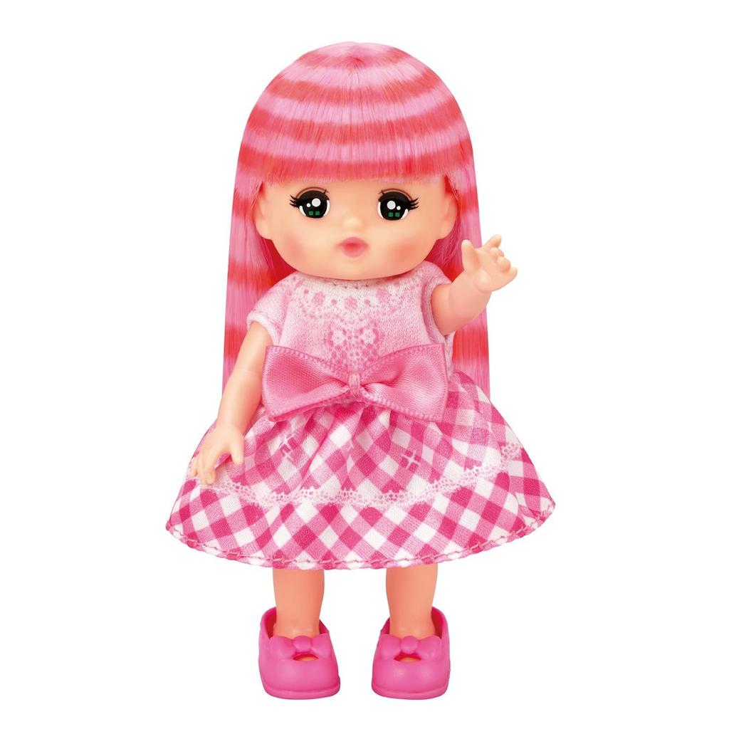 PILOT CORPORATION Pocket Mell-chan Doll Hair Color Change Mini Doll Set with Dress and Shoes for Kids Age 3 and Up