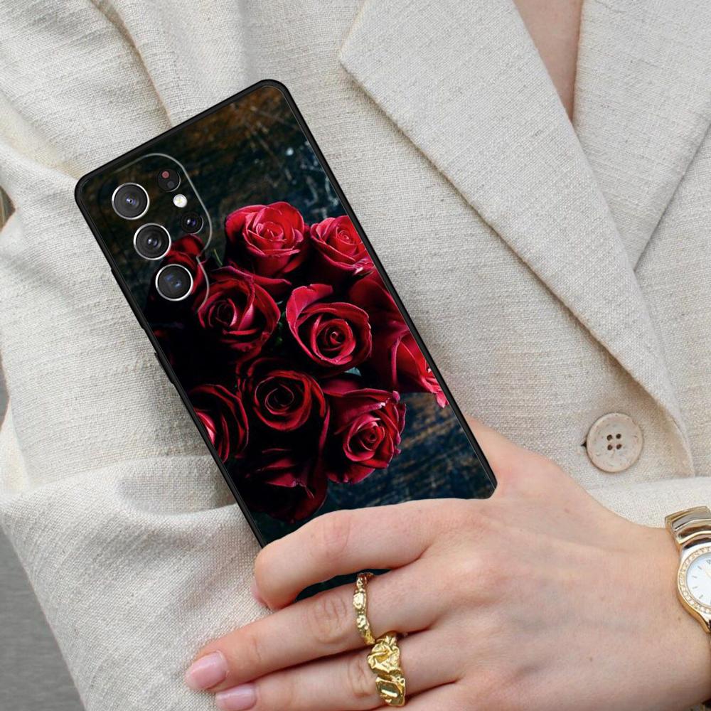 Beautiful Rose Cell Phone Case for Samsung Galaxy S26 Ultra S25 S24 S23 S22 S21 S20 Note10 Cover