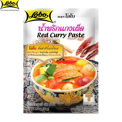 Lobo Красная паста карри, настоящее тайское карри / без добавления глутамата натрия, консервантов и искусственных красителей / на 2 порции, тайская еда, 50 г