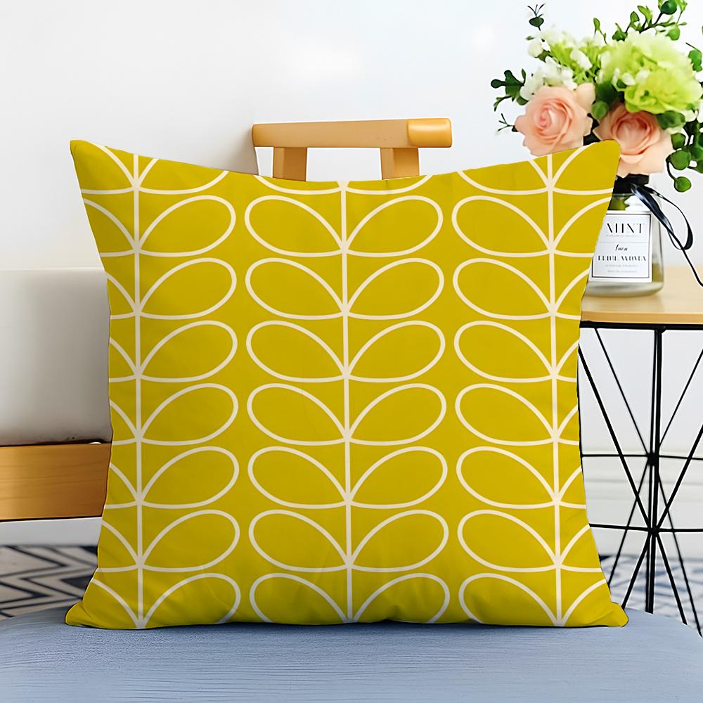 Simple Casual Fashion OOrla Kiely Cushion Cover Washable Linen Pillowcase Soft for Sofa Bed Cozy Home Room Decor