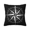 Винтажные наволочки с морским компасом, мягкая подушка с якорем капитана и лодкой для дивана, автомобиля, квадратная наволочка, украшение для гостиной