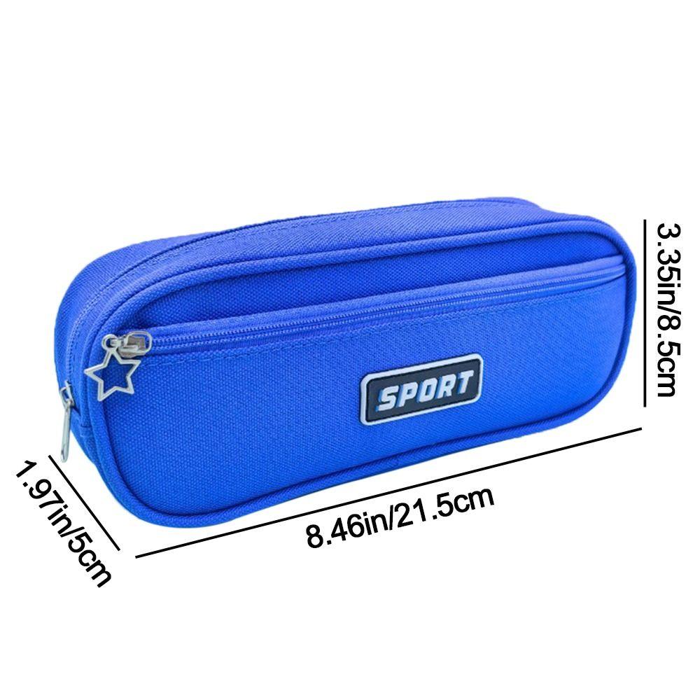 Large Capacity Pen Bag Zipper Design Pen Organizer Box  School Office Supplies