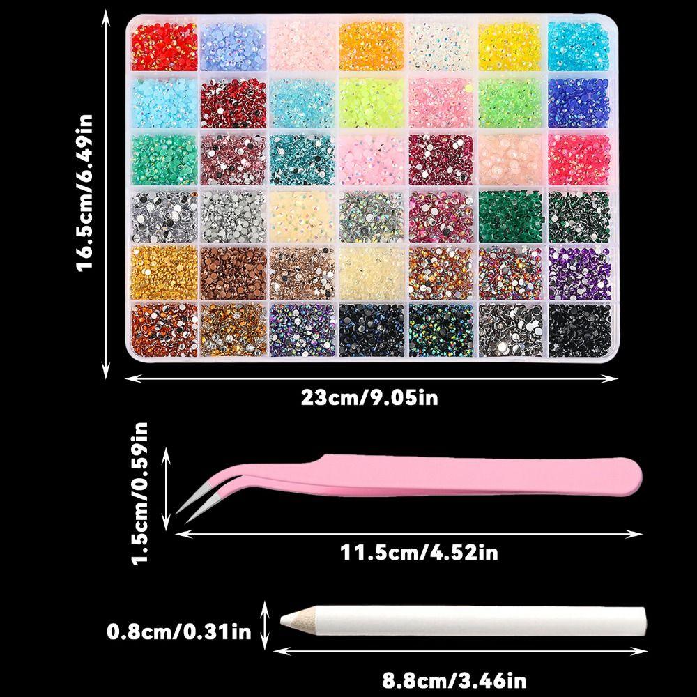 42 Girds 3D Fingernail Rhinestones 3D Glass Nail Charms  Jewelry  Accessories