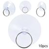 10Pcs with Iron Ring Clear Suction Cups Rubber Glass Suckers 25/35/45mm Suction