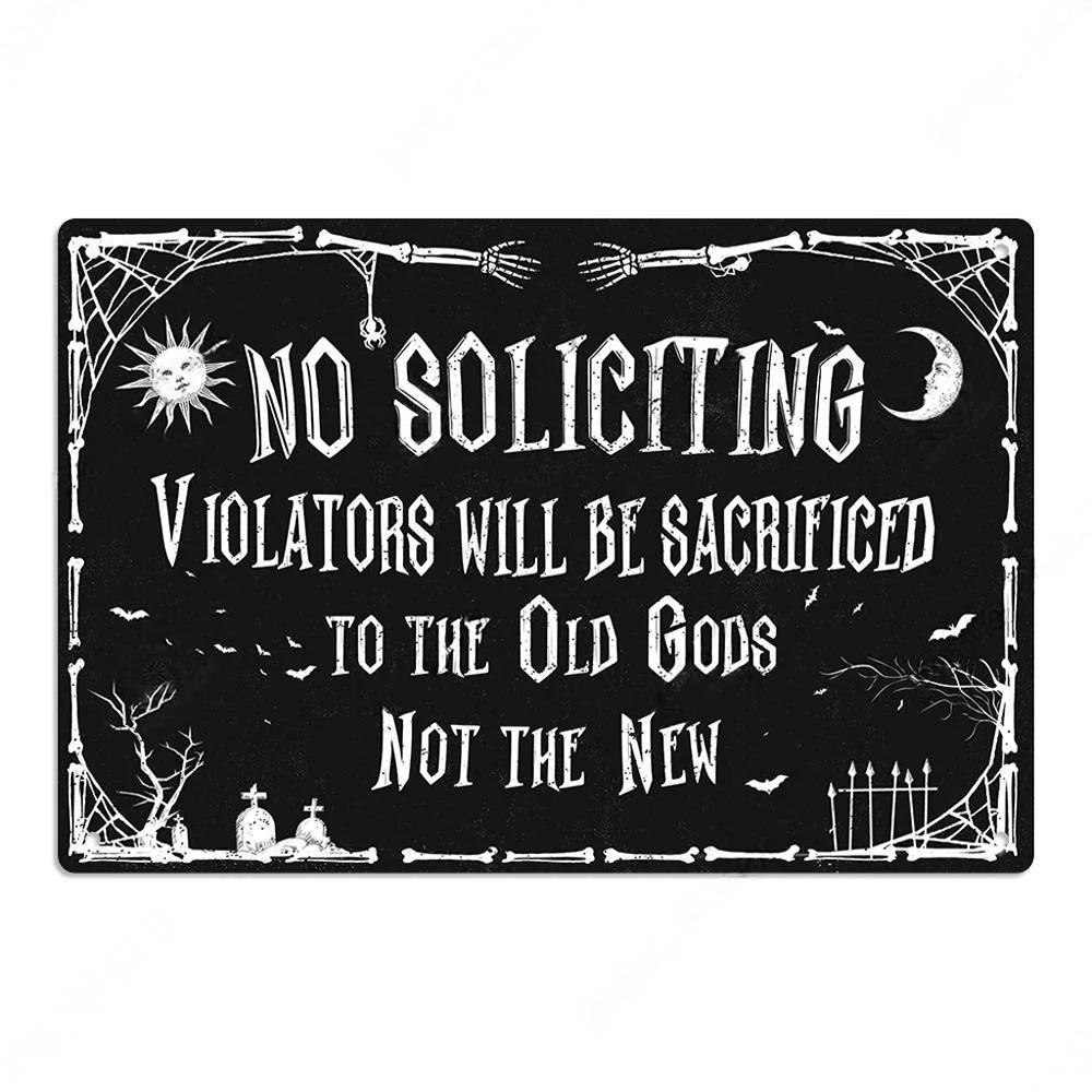 Винтажные плакаты Счастливого Хэллоуина Металлические жестяные таблички Декор Настенный декор для дома Кофейни Кафе Сада Заднего двора