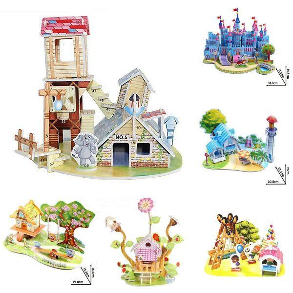 Kids 3d Puzzle Paper Diy Creative Building Toy Intelligent Learning Game