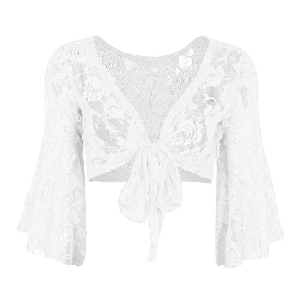 Long Sleeve Lace Shawl Nightclub Performance Top Women Belly Dance Top