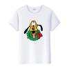 Funny Disney Cartoon Tees Mickey Mouse Pluto Graphic Woman Summer Crop Tops Mens T-Shirts Loose Clothing Grunge Y2K Blouses