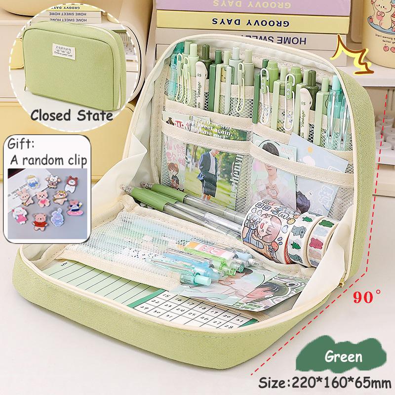 Large Capacity Pencil Case Kawaii Pencil Boxes For Girls Cute Korean Stationery School Supplies Pen Pouch Organizer