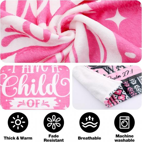 Christian Gifts for Women, I Am a Child of God Throw Blanket, pirational Religious Birthday Catholic Spiritual Baptism Confirmation Gifts for Girls
