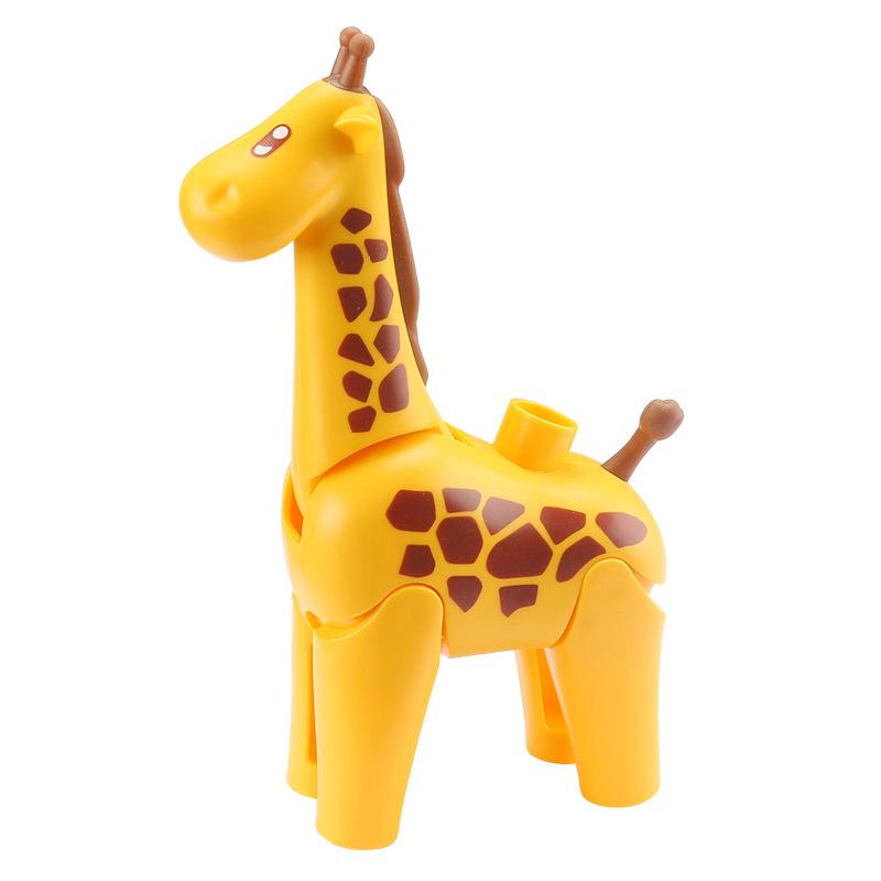 Крупные Строительные Блоки Животные Аксессуары Ферма Зоопарк Верблюд Кенгуру Кошка Лев Коала Фламинго Образовательные Игрушки Для Детей Подарки