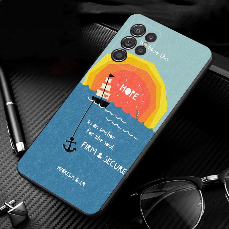 Чехол для телефона Samsung S26 S25 S24 S23 S22 Ultra S23 S22 S25 Plus S24 FE S26Edge Библейский стих Иисус Христианский Чехол