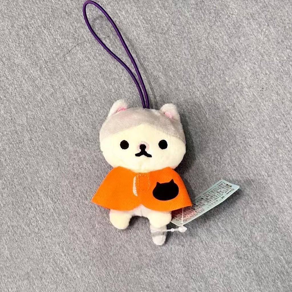 Halloween Plush Cat Pendant With Pumpkin Costume For Collectors And Gift Ideas
