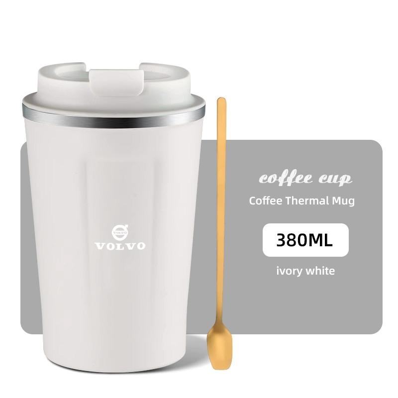 AABAO1 Car Logo Thermos Cup High Quality Insulated Thermos Double Wall Thermal Iced Travel Cup For Volvo V50 S60 S90 S80L EX30 V40 XC90