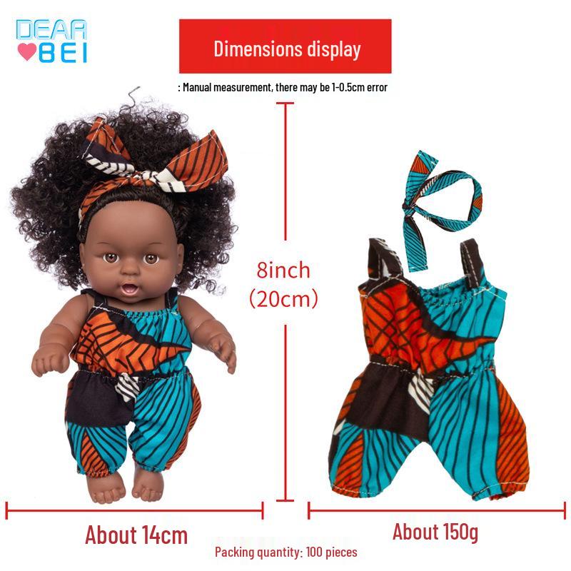 Cross-Border Tie-Dye Vinyl Baby Comfort Doll, 8-Inch Girl Reborn Toy