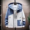 Spring and Autumn New Large Size Loose Jackets Youth Hooded Jackets Men's Velvet Jackets Fat Men's Large Size Men's Jackets