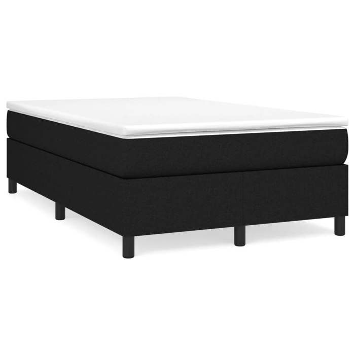 Maison Exclusive - Sommier à lattes de lit avec matelas Noir 120x200 cm Tissu