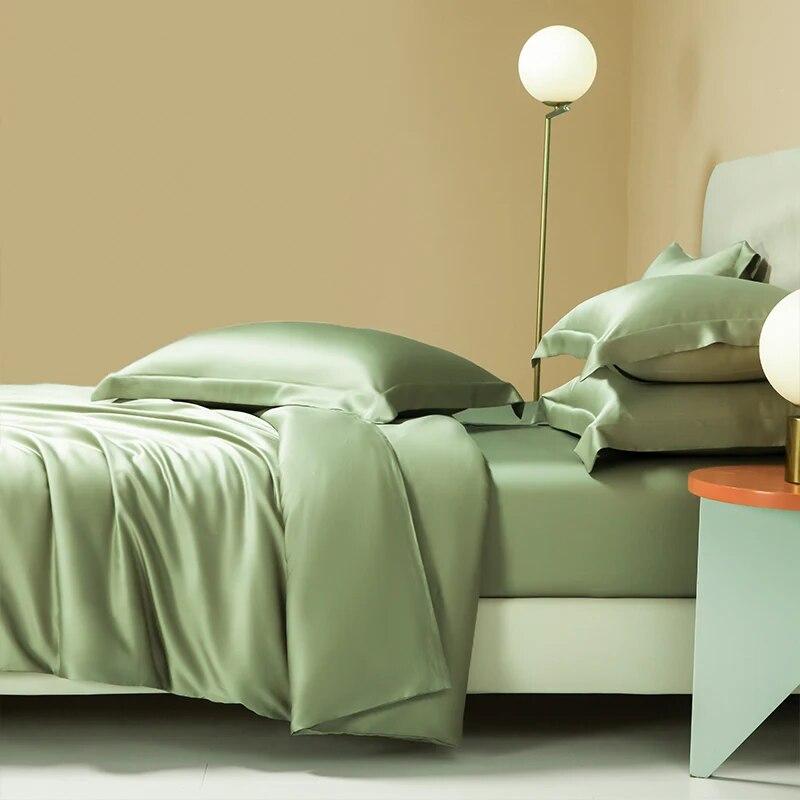 Комплект постельного белья из 100% египетского хлопка с натянутой простыней, плоская простыня, наволочка, роскошные нити 1000, 4/6 шт., комплекты постельного белья Sliky
