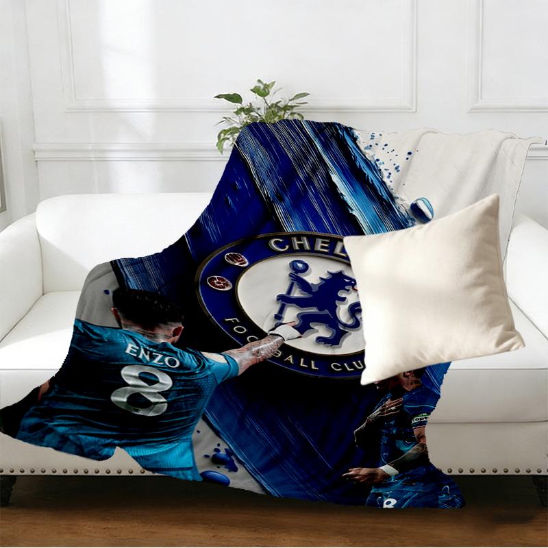 Плед Chelsea F.C. - Мягкий и Удобный, для Спальни, Путешествий, Дивана, Домашнего Декора - Подарок на День Рождения, Рождество для Друга