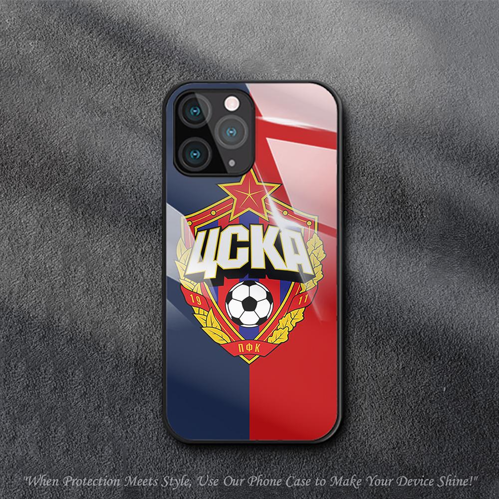 Футбольный Клуб ПФК ЦСКА Москва Чехол Для iPhone Samsung Galaxy Redmi Note S 17 16 15 14 13 20 24 25 54 Pro Max Ultra Fe Air Закаленное Стекло