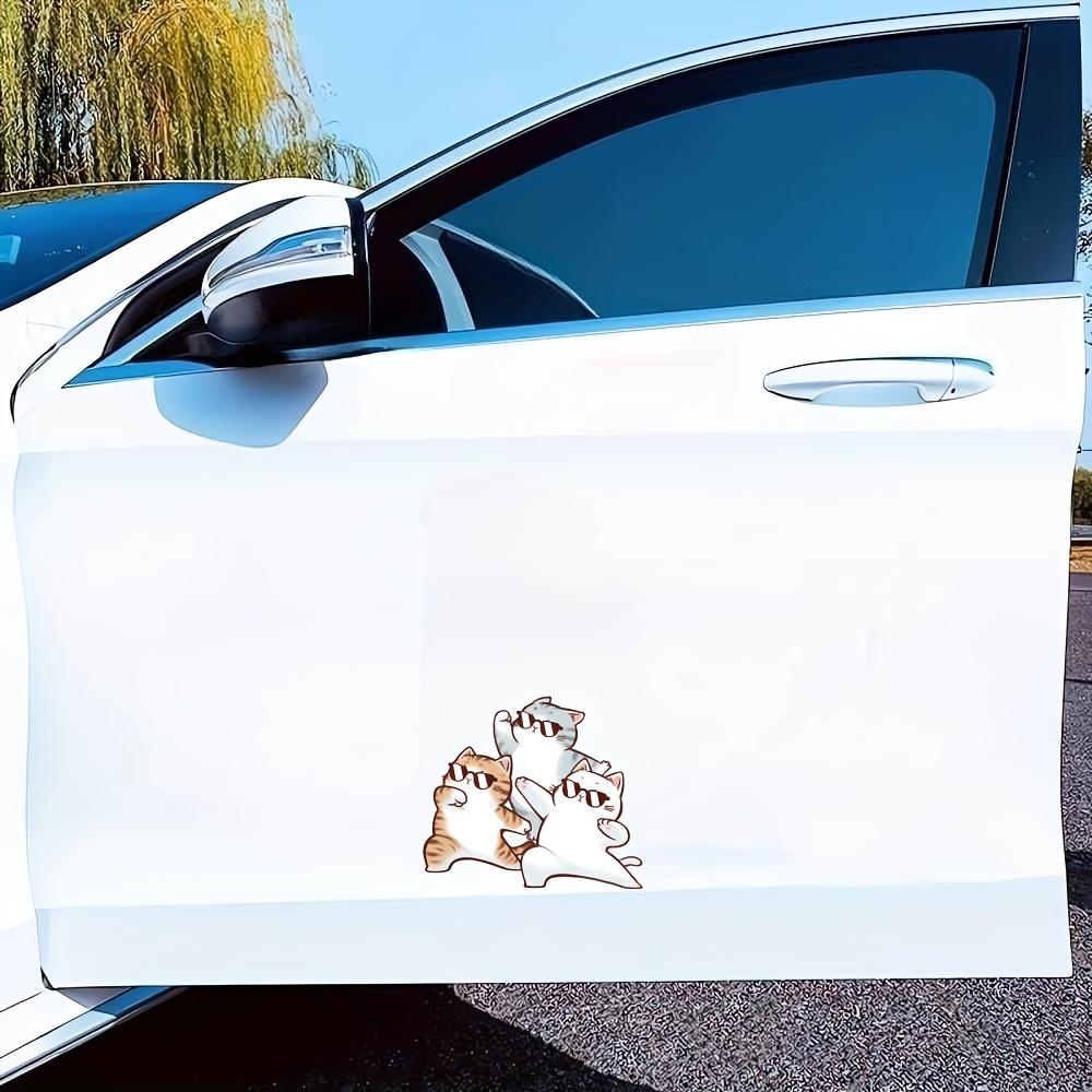 Cat Pattern Car Stickers for Window Fuel Tank Bumper Auto Scratch Blocking Sticker Waterproof Motorcycle Decals Helmet Decal