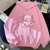 2025 Anime Loves Strawberry Milk Doodle Hoodie Kangaroo Pocket Winter Women Spring Autumn Sweatshirt Harajuku Aesthetic Clothes
