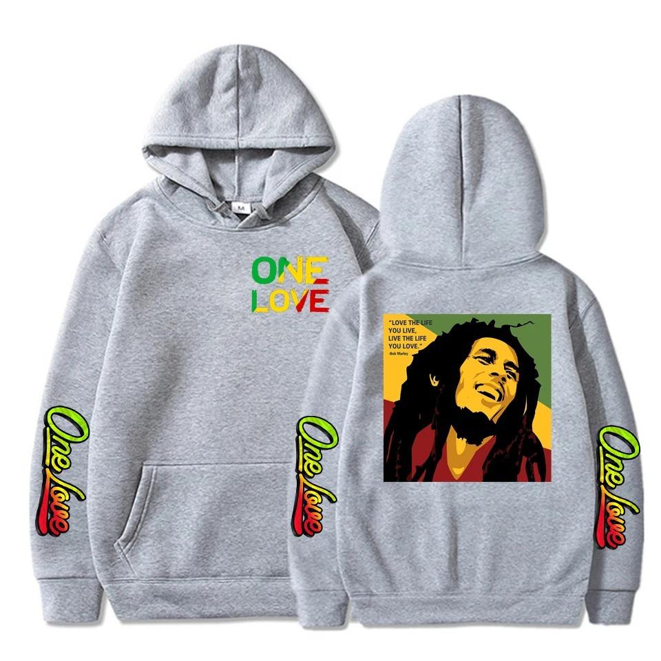 Hip Hop Setwear Hoodies Rapper Bob Marley Print Sweatshirts