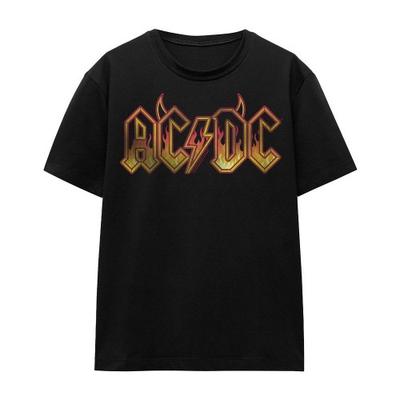 AC/DC Унисекс футболка с логотипом огня для взрослых