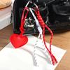 Красное сердце Искусственная кожа Мини рюкзак Подвеска для сумки Подвеска для сумки Сумки Аксессуары
