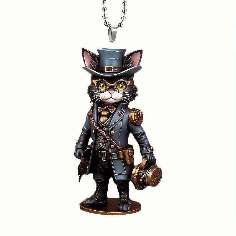 Cat Stylish Acrylic Charm For Unique Car Interior Decor In A Variety Of Colors Bright