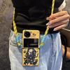 Cute Black Cat Girl Phone Case Vivo X Flip Folding Screen Leather Crossbody Strap Ins Style Shockproof