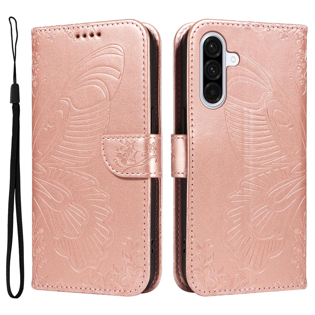 Чехол для Samsung Galaxy A56 5G с рисунком бабочки, из ПУ кожи, откидной