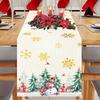 New Christmas Linen Clear Printed Table Runner Nordic Creative Holiday Living Room Table Decoration High Temperature Resistant N