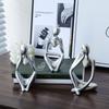 Nordic Minimalist Silver Thinker Sculpture for Home and Hotel Decor