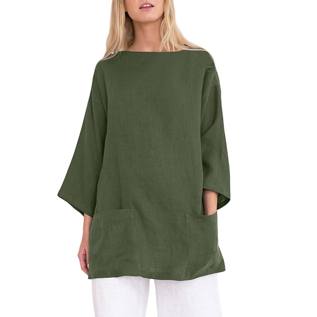 Fashionable Women's Loose Round Neck Casual Pullover Top