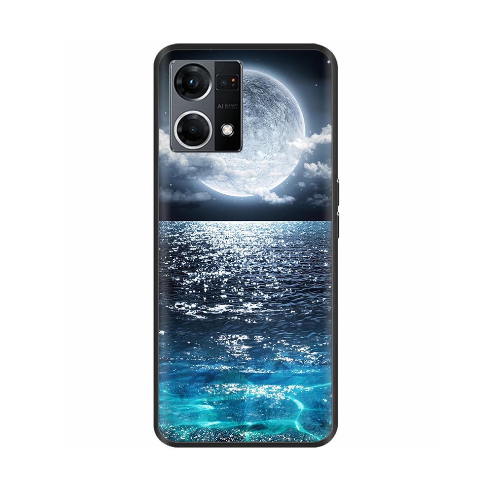 Чехол для Oppo Reno7 4G Чехол Reno7 Силиконовый Мягкий Ударопрочный ТПУ Задние крышки для OPPO F21 Pro Reno 7 4G Чехол Черный Бампер Fundas