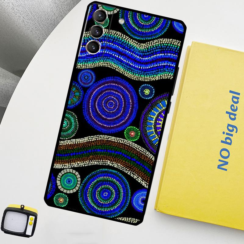 Aboriginal Art Print Case For Samsung Galaxy S23 Ultra S22 S21 S20 FE Note 20 Ultra S8 S9 S10 Note 10 Plus Cover