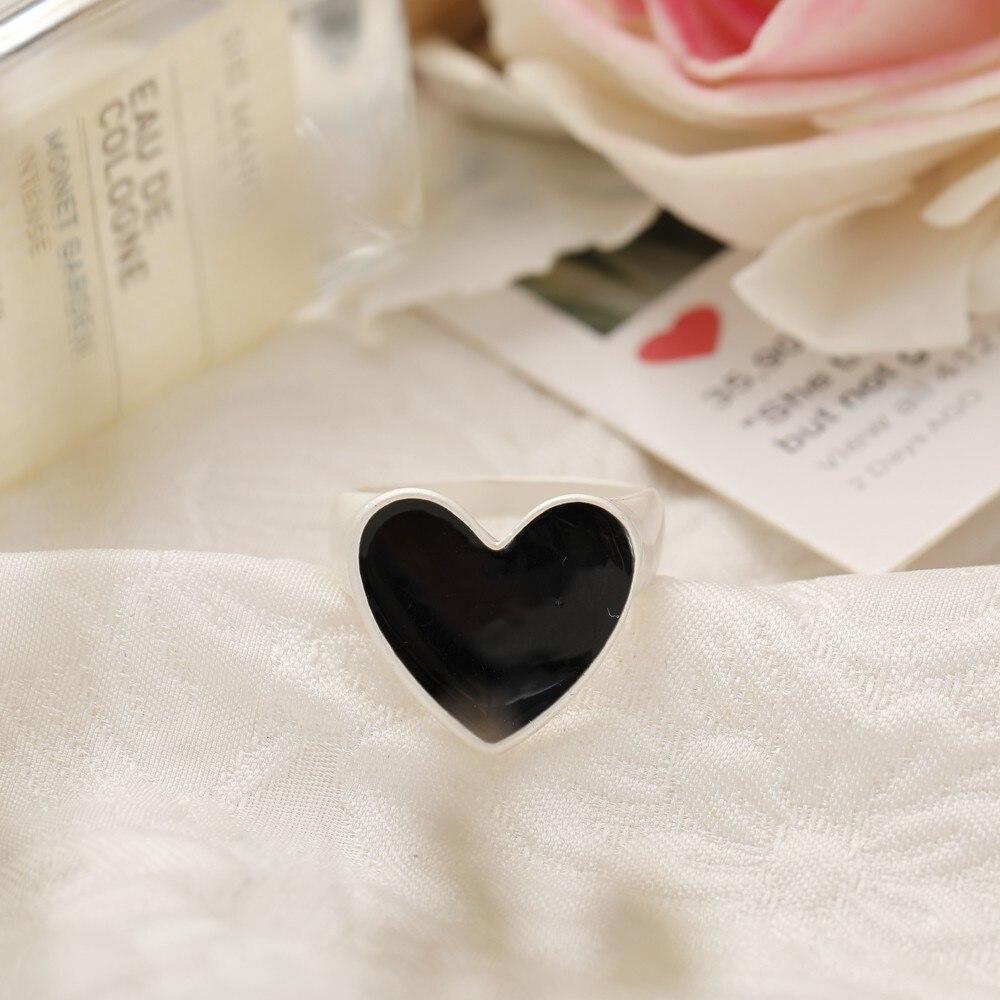 IF ME ювелирные изделия, красочное кольцо для женщин, глянцевое капающее кольцо с сердцем любви, кольцо с персиковым сердечком, изысканное дикое трендовое ювелирное изделие