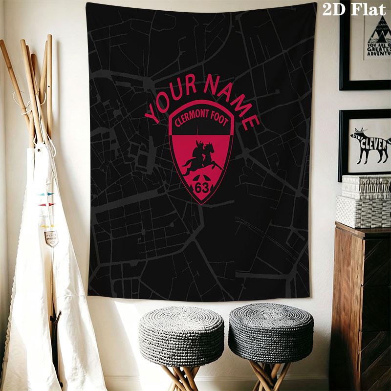 Custom Clermont Foot Wall Hanging Printed Fabric Blanket Decorative Tapestries for Bedroom Living Room Home Decor