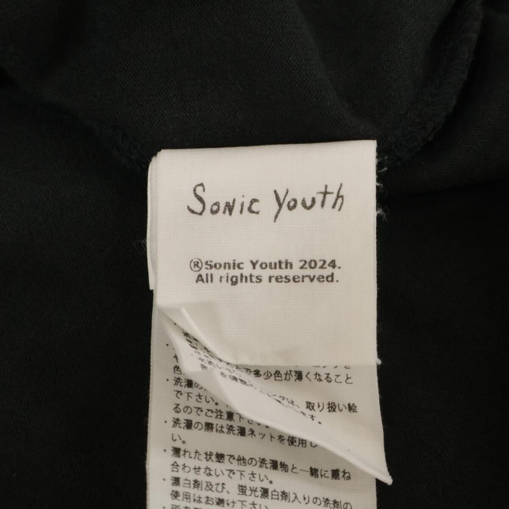 Blurhms [x Sonic Youth] Черная футболка с принтом "We don't like" Топы 4 черныхПодержанный