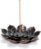 Incense Burner, Incense Holder for Sticks, Brass Lotus Incense Stick Holder and Detachable Ash Catcher