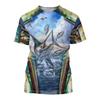 2023 Fishing Harajuku Summer 3D Printing Round Neck Shirt Street T-Shirt Hipster Beautiful Pike Fishing Art Short Sleeve T Shirt