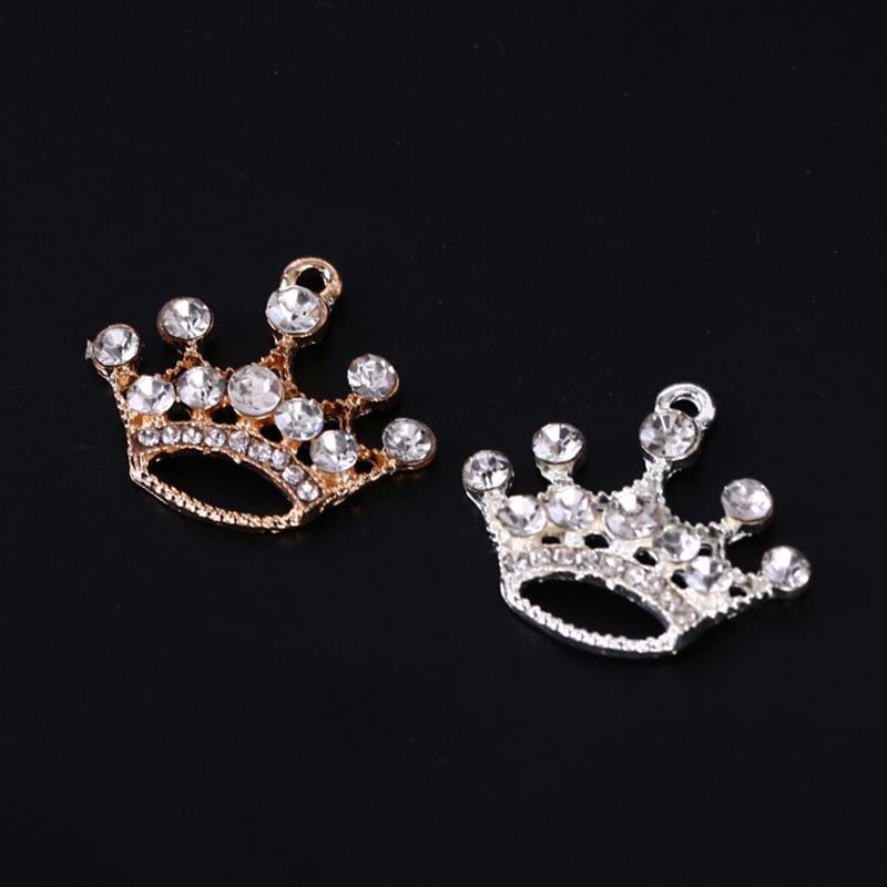 10Pcs/Set Alloy Small Crown Charms Pendant Diy Craft Jewelry Making