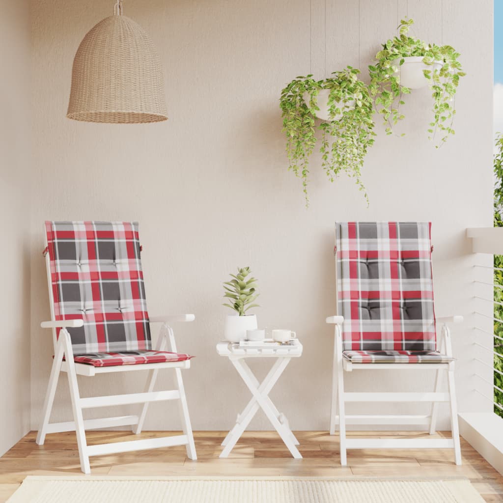 Garden Chair Cushions for High Back Chairs 2 pcs 120 x 50 x 3 cm Fabric