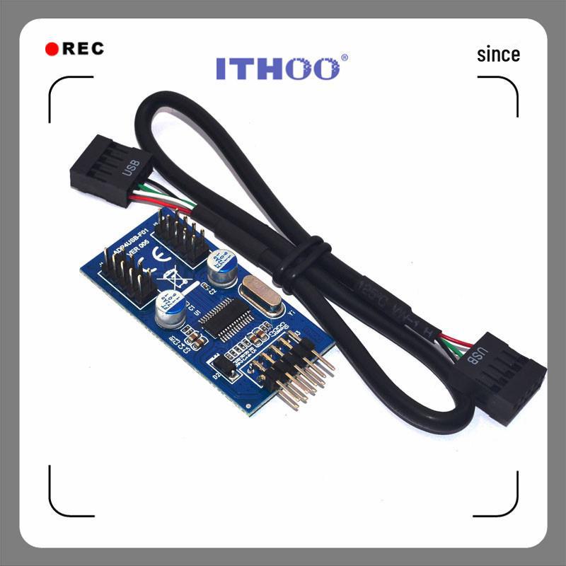 Адаптер USB 1-to-2 для материнской платы, интерфейс USB 2.0 9-контактный на двойной 9-контактный