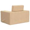 Kids  Sofa Bed in Cream Soft Plush Fabric