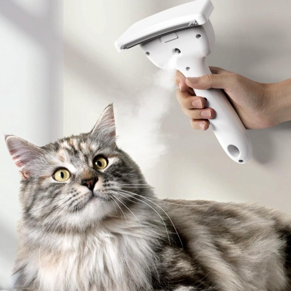 Multi-functional Pet Hair Remover Brush USB Rechargeable Detachable Pet Massage Comb Self-cleaning Long-lasting Battery Life